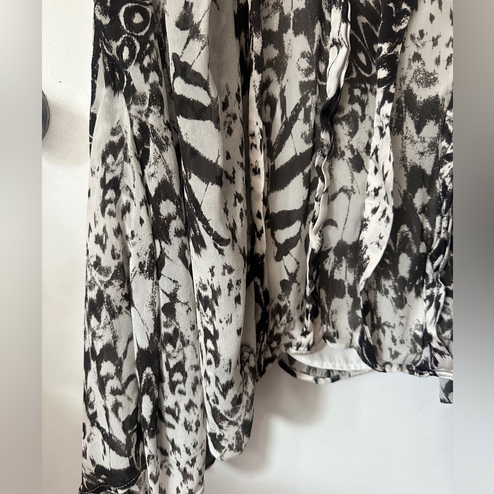 All Saints Fleur Wing Pleated Mini  Dress Size 8 - Picture 6 of 14